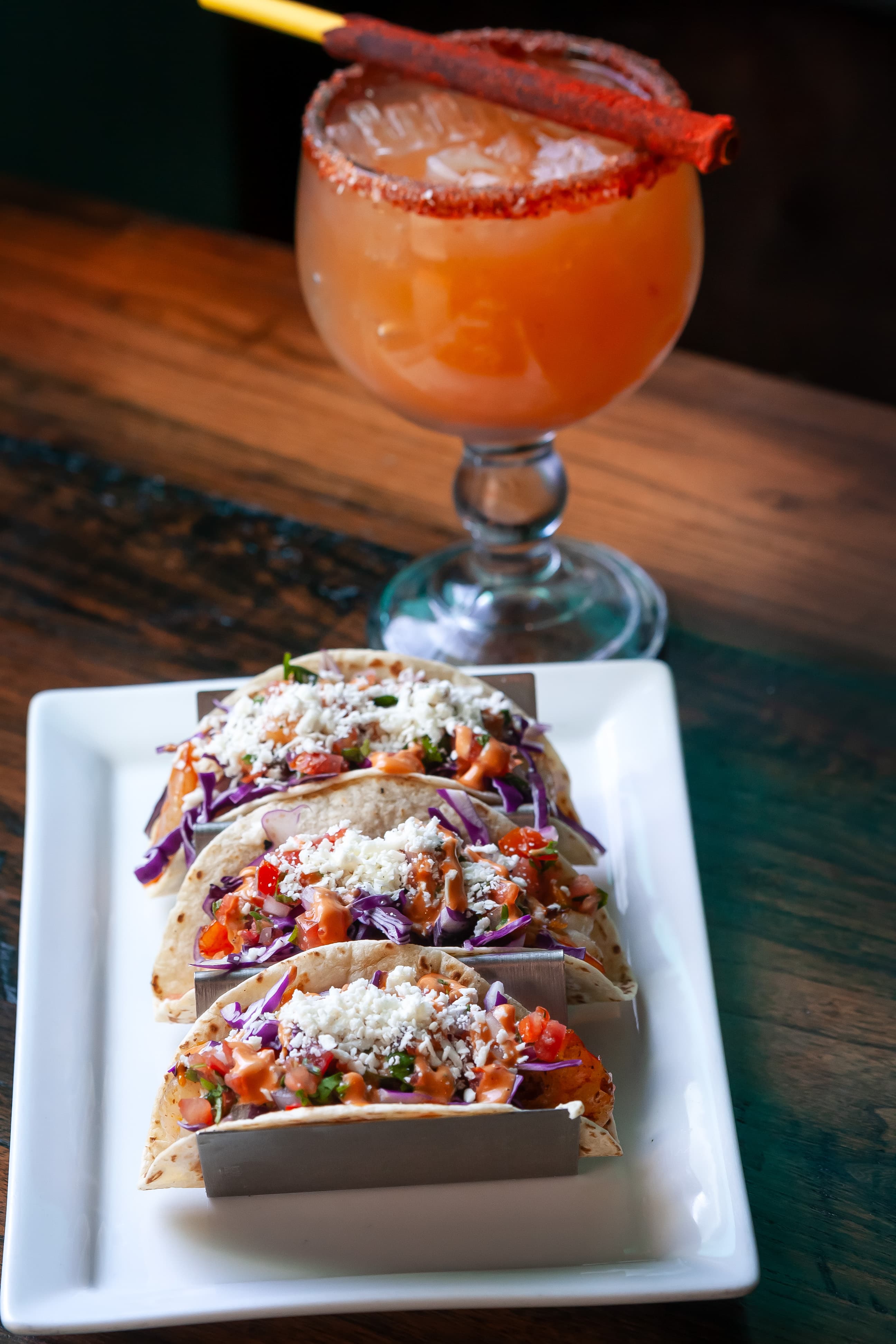 Tacos Chipotle with shrimp